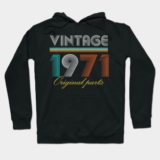 Vintage 1971 Retro 50 Year Old 50th Birthday Gift Men Women Hoodie